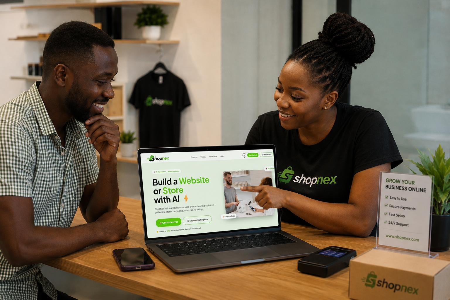 ShopNex business dashboard preview